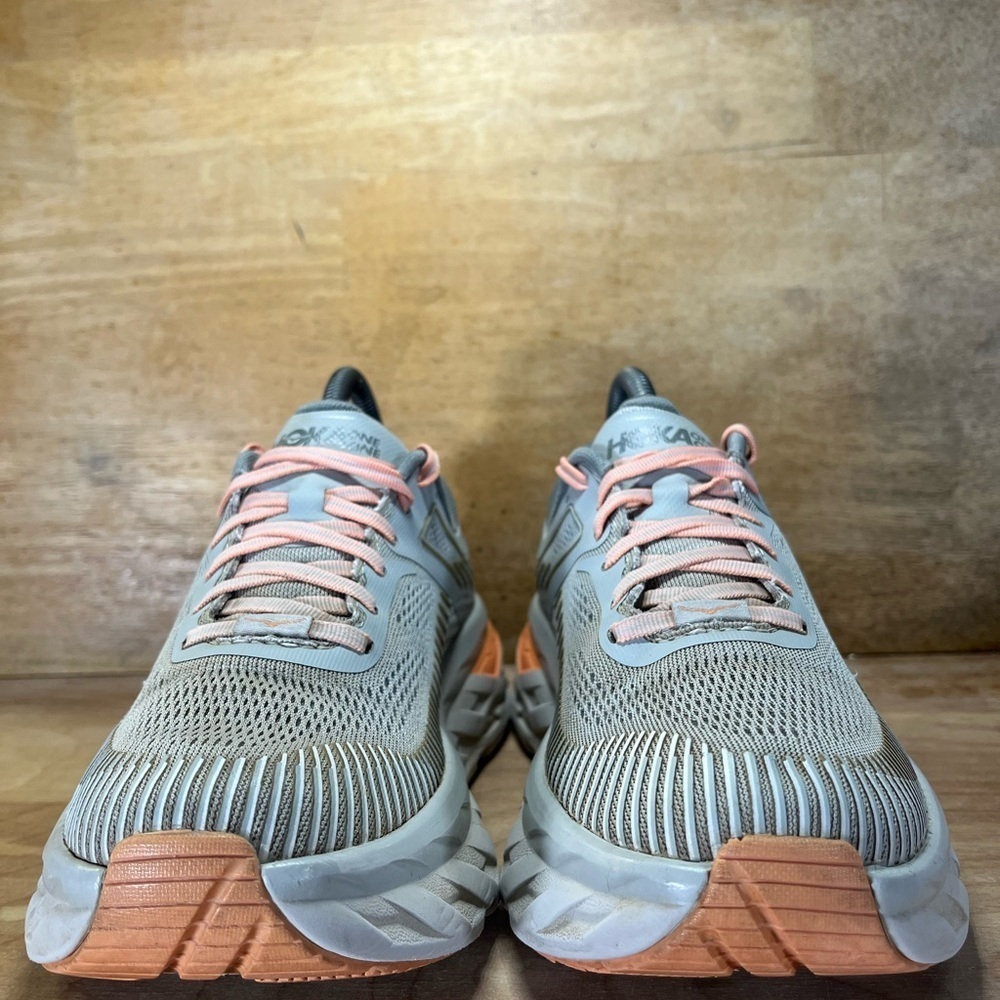 Hoka One One Bondi 7 CUSHIONED Womens Size 7.5 Running Shoes Sneakers Gray - Picture 3 of 14